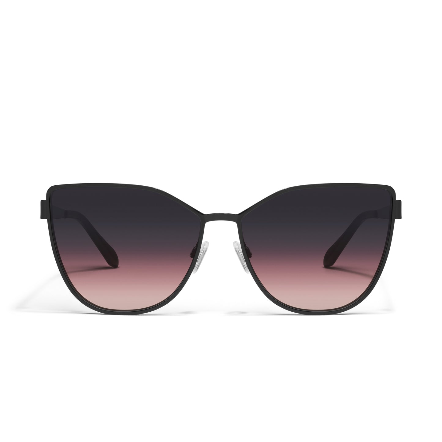 QUAY In Pursuit Sunglasses - Black/Black Plum Pink
