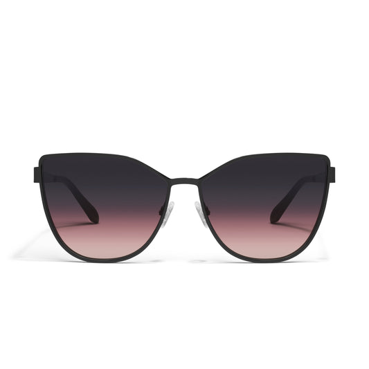 QUAY In Pursuit Sunglasses - Black/Black Plum Pink