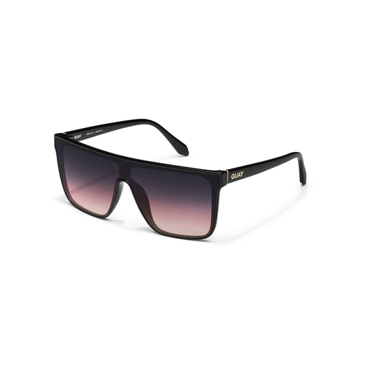 QUAY Nightfall Medium Sunglasses - Black/Black Plum Pink