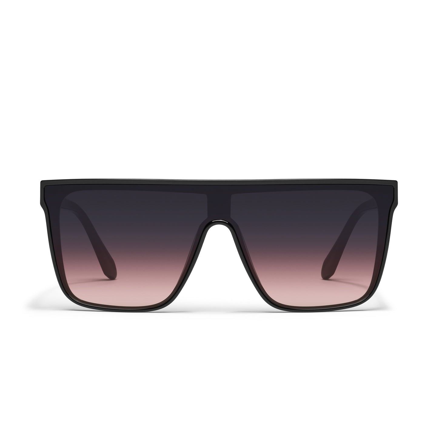 QUAY Nightfall Medium Sunglasses - Black/Black Plum Pink