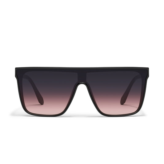 QUAY Nightfall Medium Sunglasses - Black/Black Plum Pink