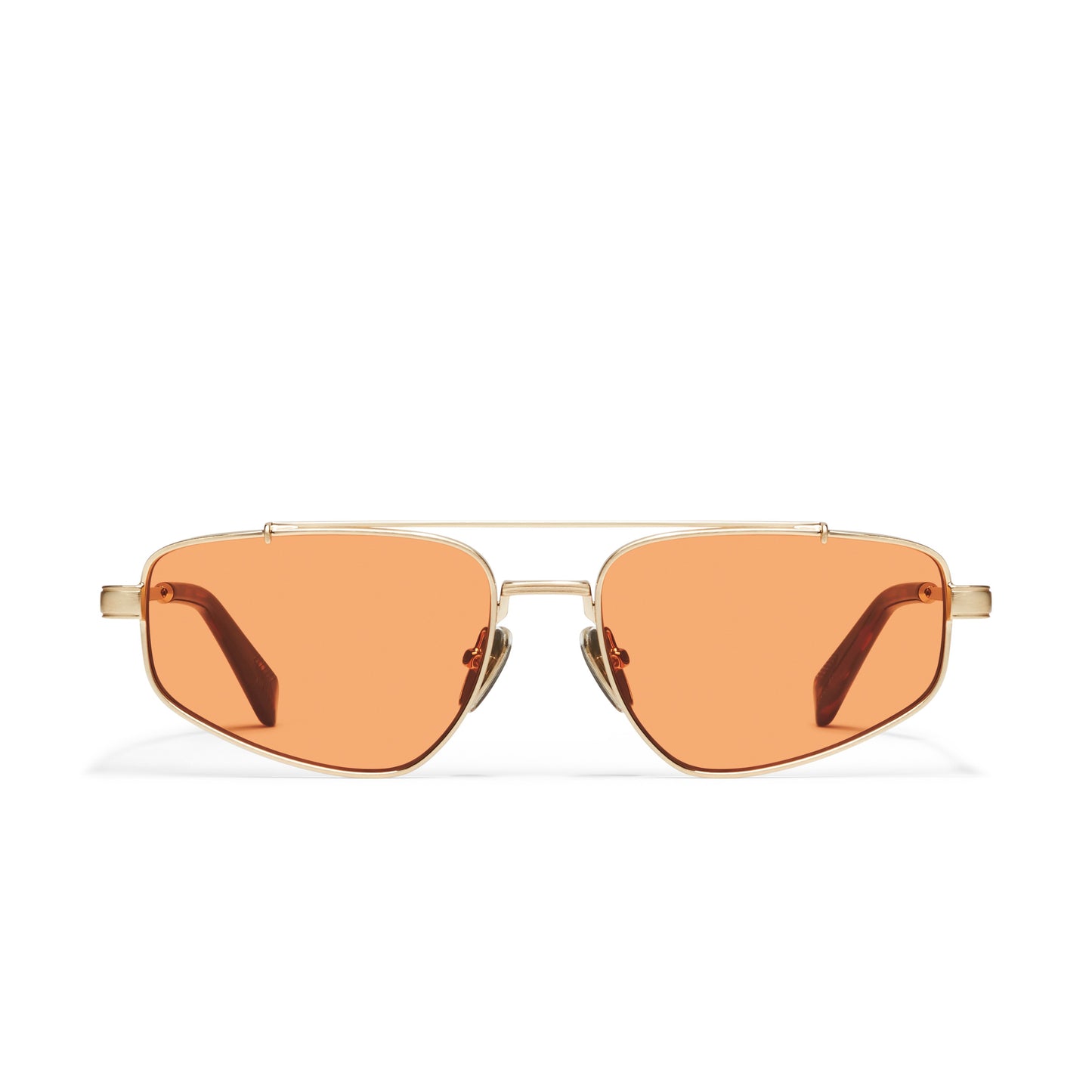 QUAY Pit Stop Sunglasses - Brushed Gold/Honey