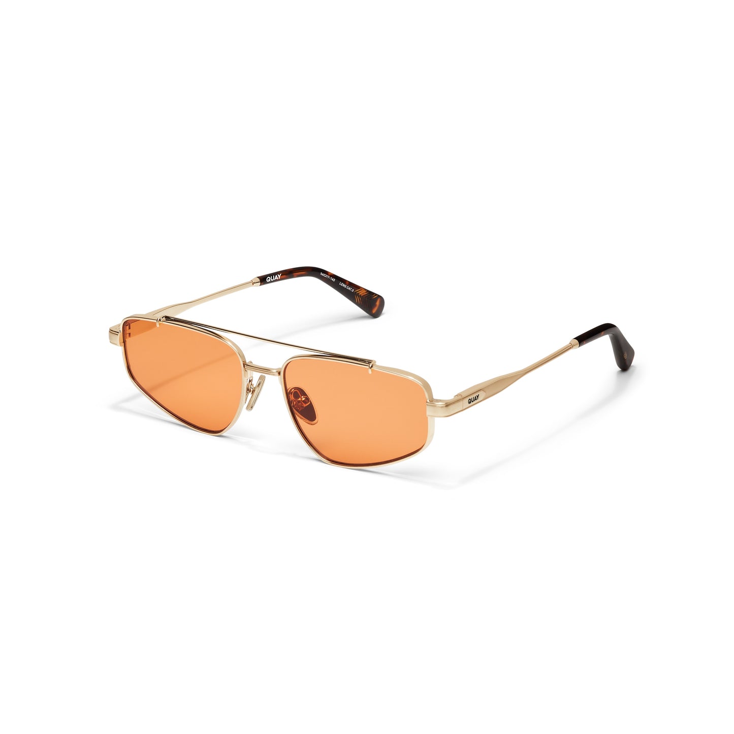 QUAY Pit Stop Sunglasses - Brushed Gold/Honey