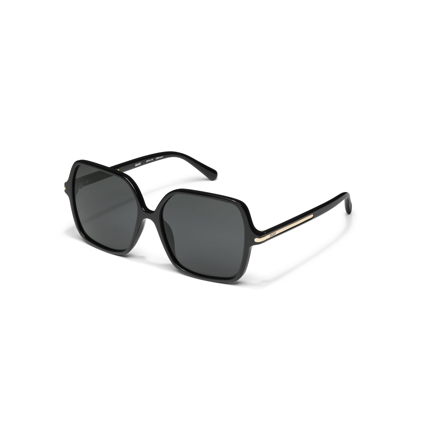 QUAY Press Tour Sunglasses - Black/Smoke