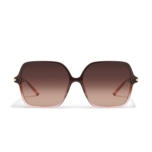 QUAY Press Tour Sunglasses - Chocolate Peony/Dark Fawn