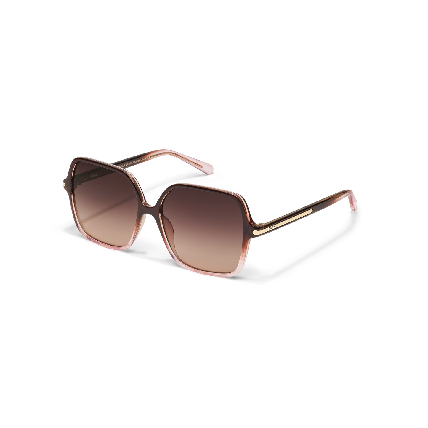 QUAY Press Tour Sunglasses - Chocolate Peony/Dark Fawn