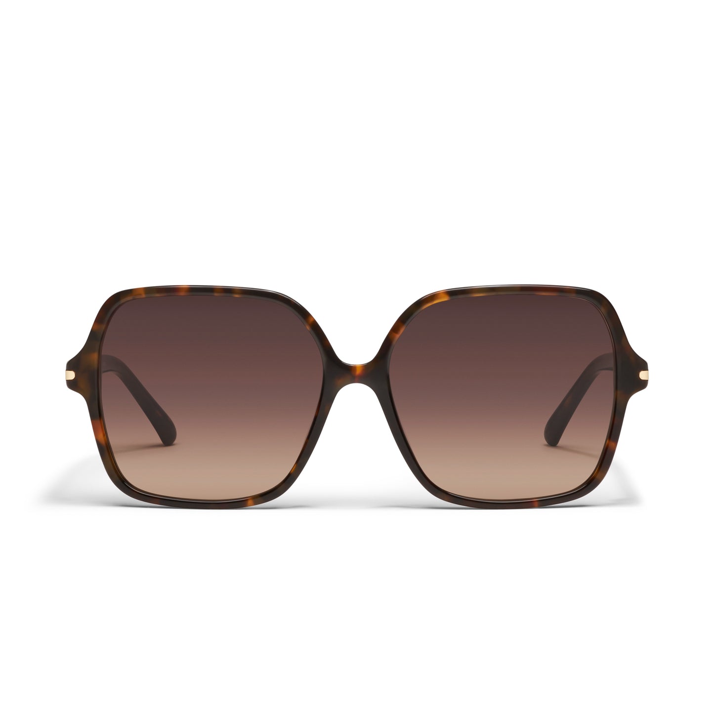 QUAY Press Tour Sunglasses - Neutral Tort/Dark Fawn