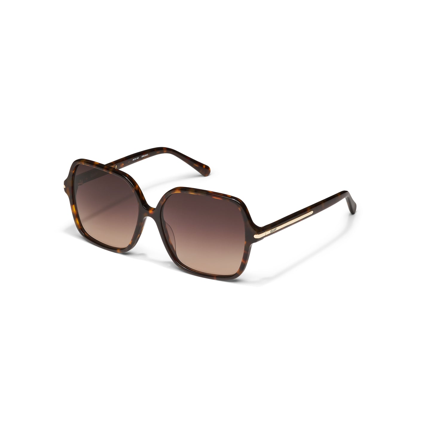 QUAY Press Tour Sunglasses - Neutral Tort/Dark Fawn