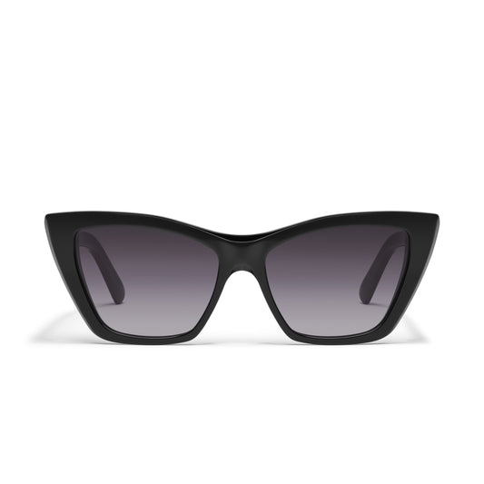 QUAY Set In Stone Sunglasses - Black/Smoke