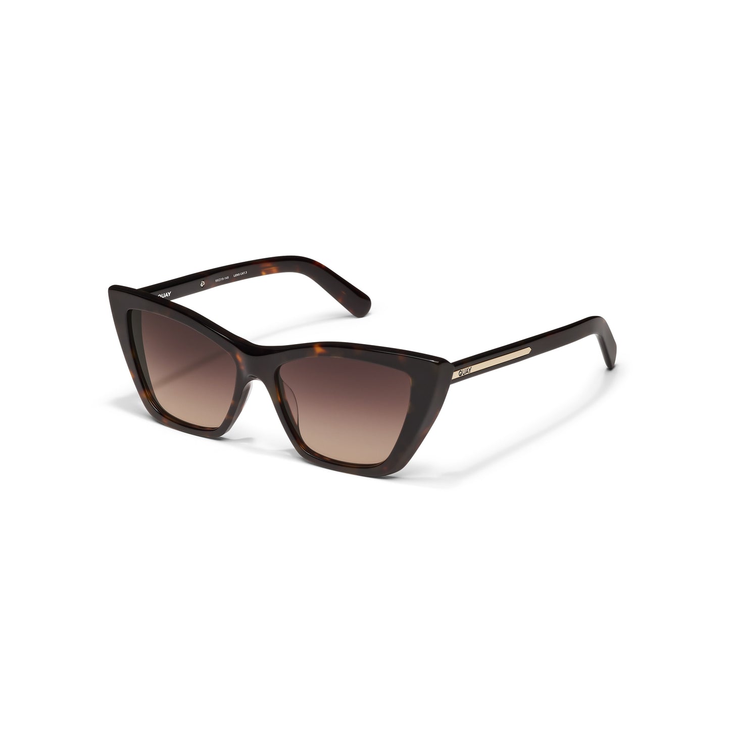 QUAY Set In Stone Sunglasses - Dark Tort/Dark Fawn