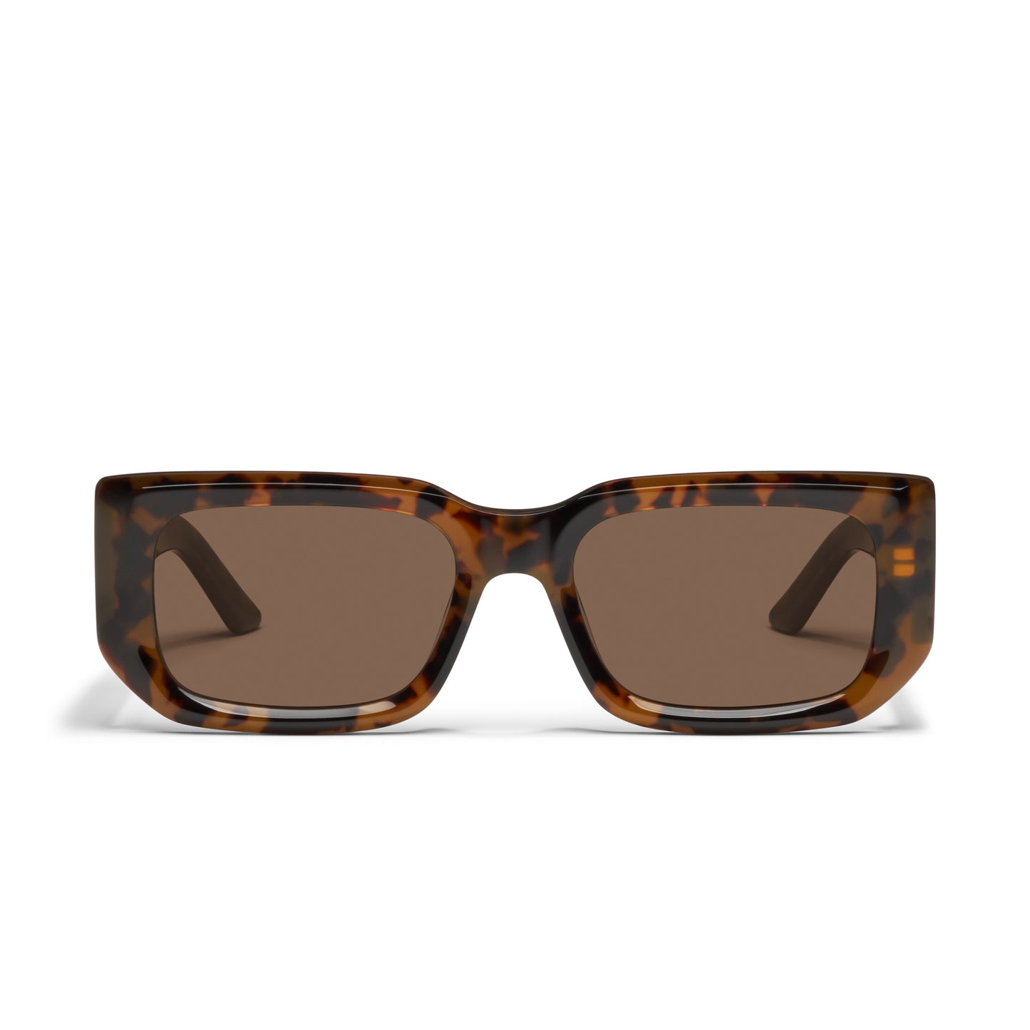 QUAY Tell Me More Sunglasses - Coffee Tort/Brown
