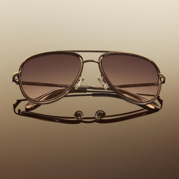 QUAY All In Medium Sunglasses - Doe/Brown Fawn