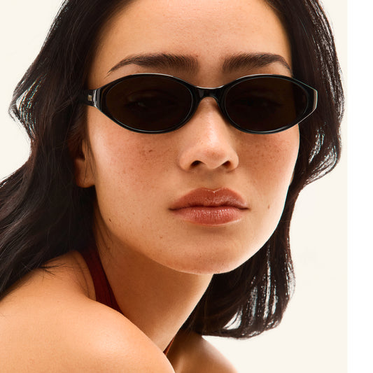 QUAY Aura Points Sunglasses - Pistachio/Brown