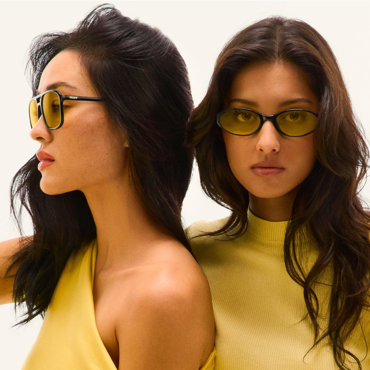 QUAY Aura Points Sunglasses - Black/Daisy