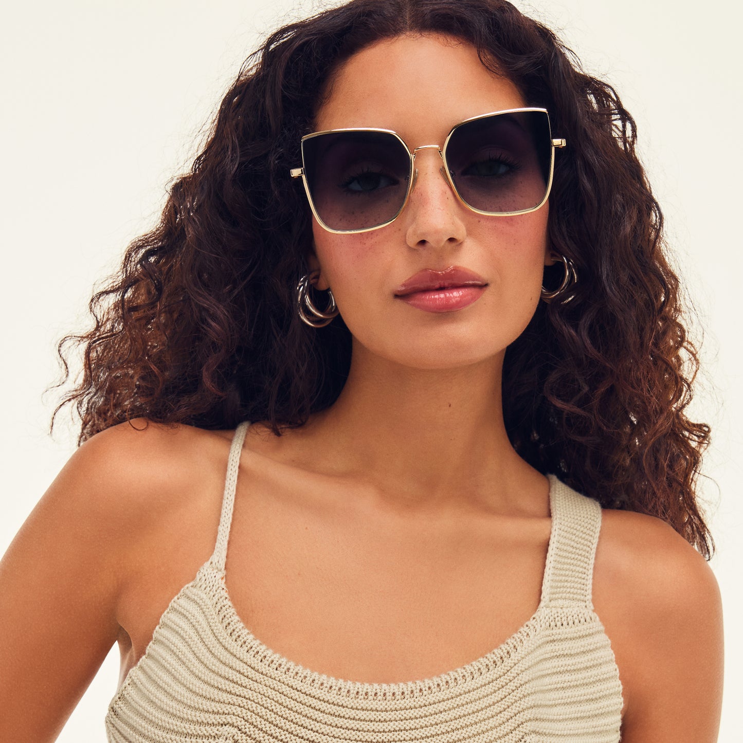QUAY Big Debut Sunglasses - Chocolate/Dark Fawn