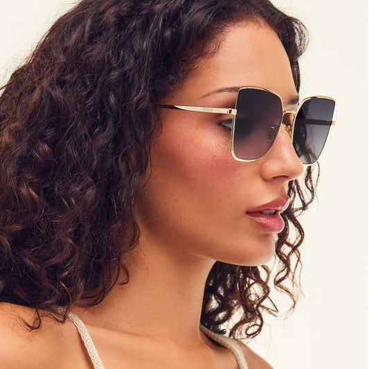QUAY Big Debut Sunglasses - Chocolate/Dark Fawn