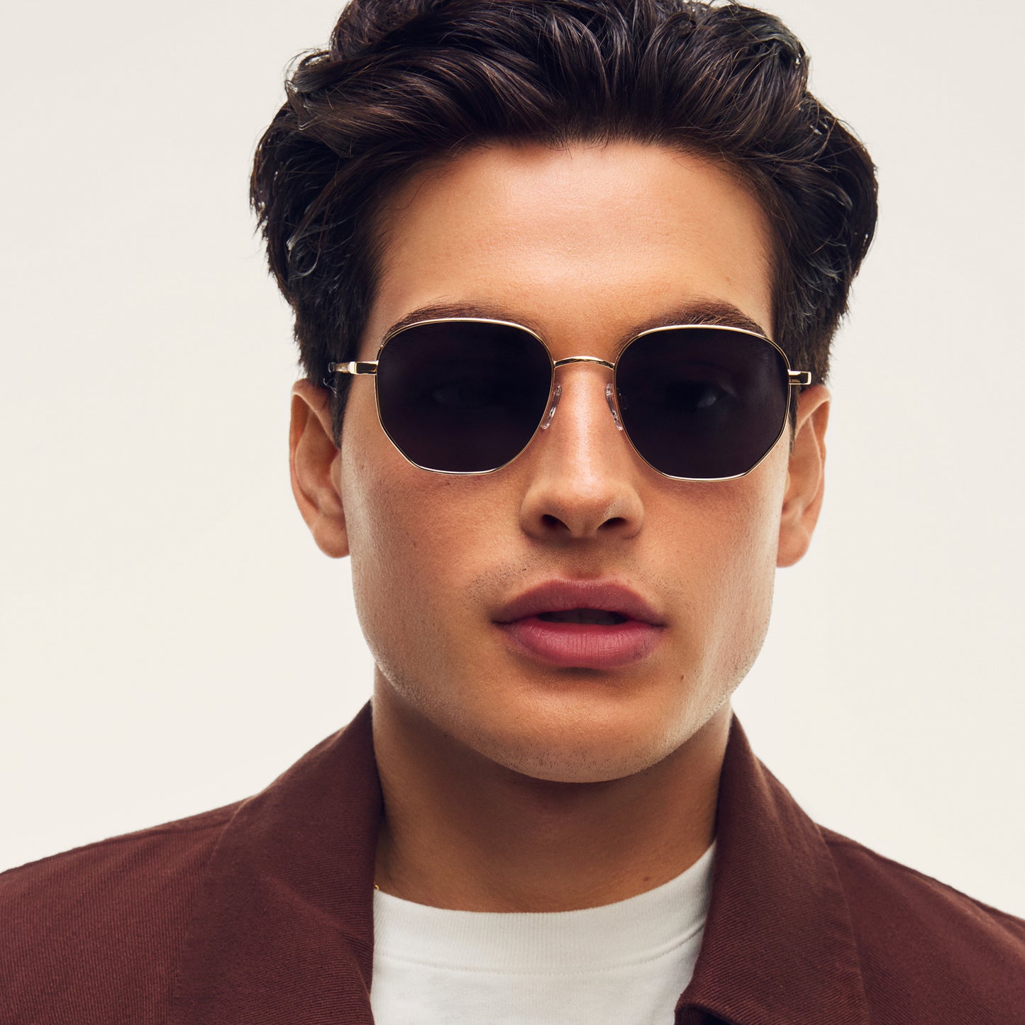 QUAY Big Time Sunglasses - Brushed Silver/Tan