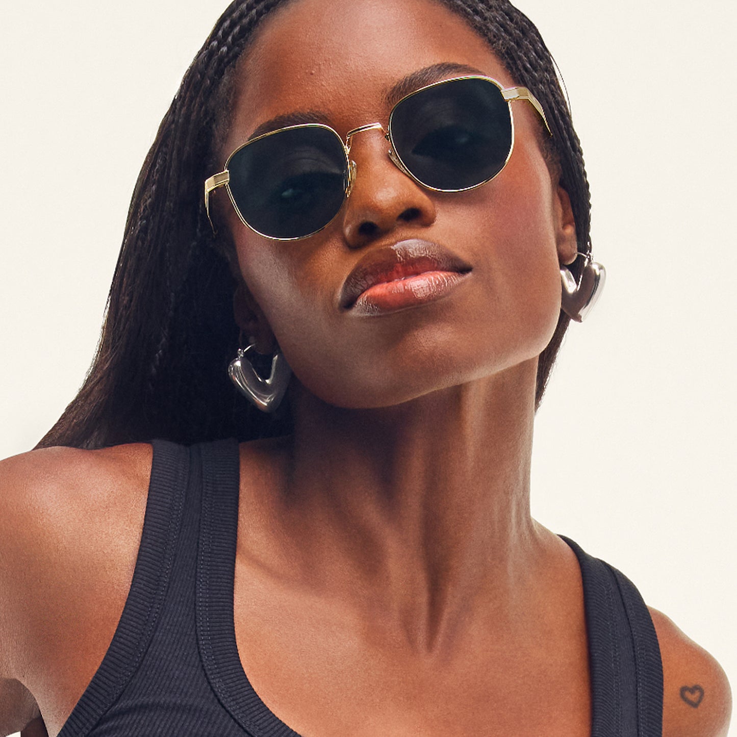 QUAY Born Ready Sunglasses - Gold/Smoke