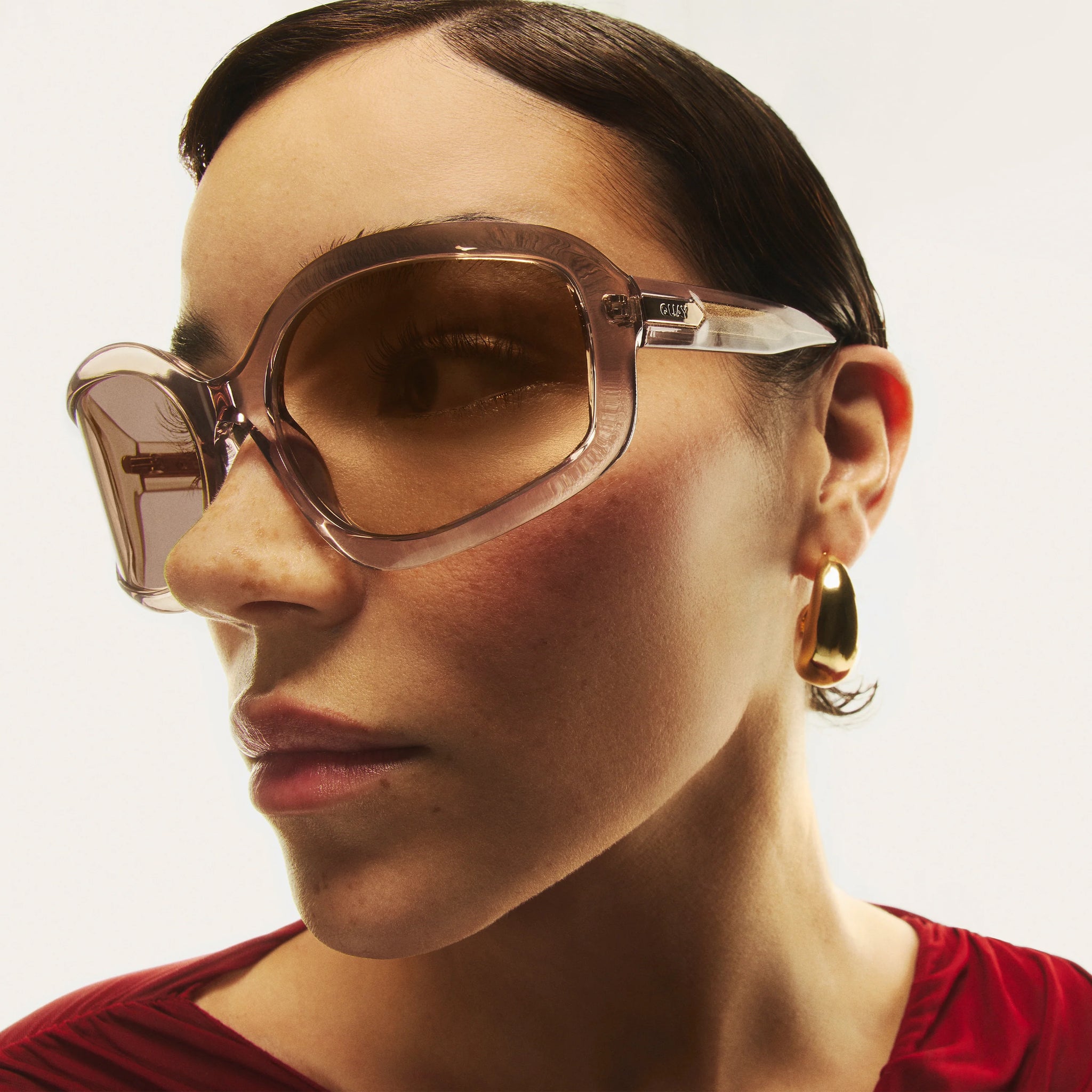 QUAY Current Mood Sunglasses - Doe/Tan