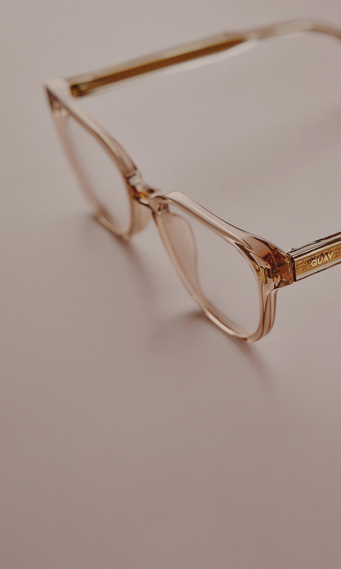 QUAY Double Click Optical Eyeglasses - Oat (Exclusively In-Store)