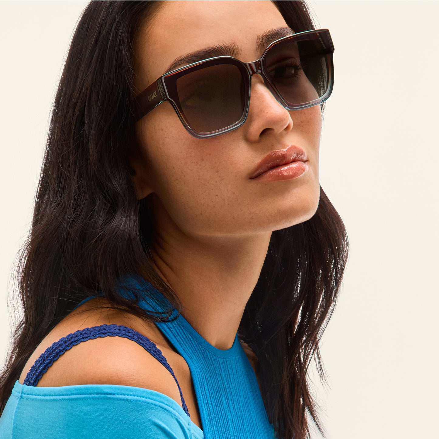 QUAY Drive In Sunglasses - Chocolate Ombre/Brown