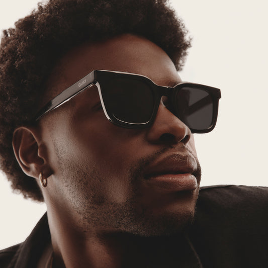 QUAY Game Over Sunglasses - Black/Smoke Polarized
