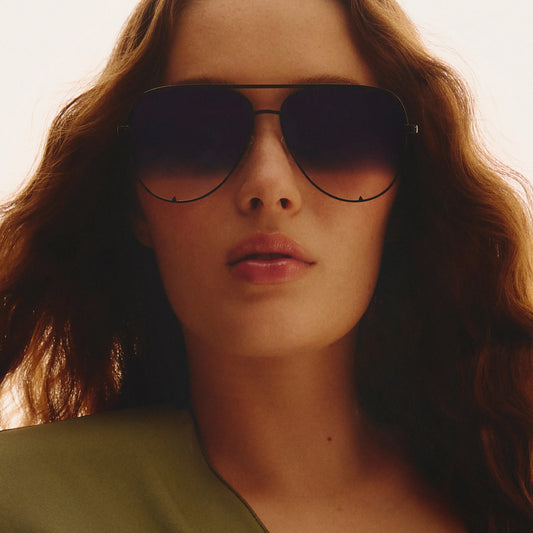 QUAY High Key Large Sunglasses - Black/Fade