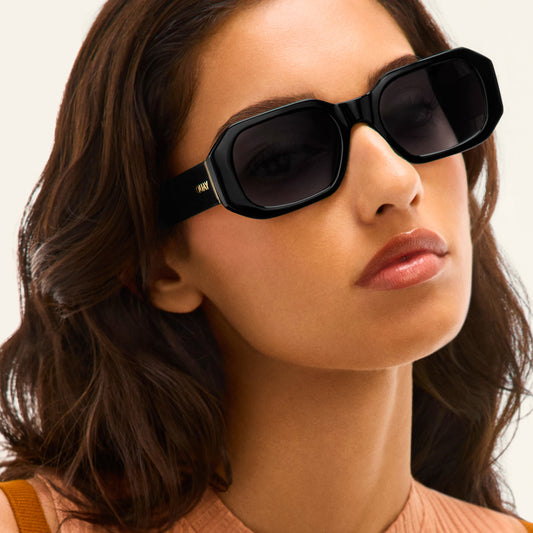 QUAY Hyped Up Sunglasses - Chocolate Ombre/Brown