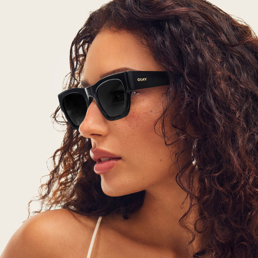 QUAY Nice Try Sunglasses - Dark Tort/Brown