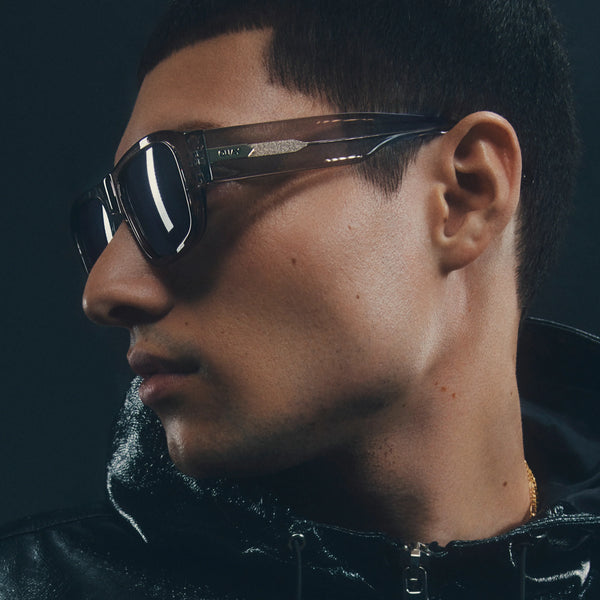 QUAY Night Cap Sunglasses - Grey/Navy Polarized