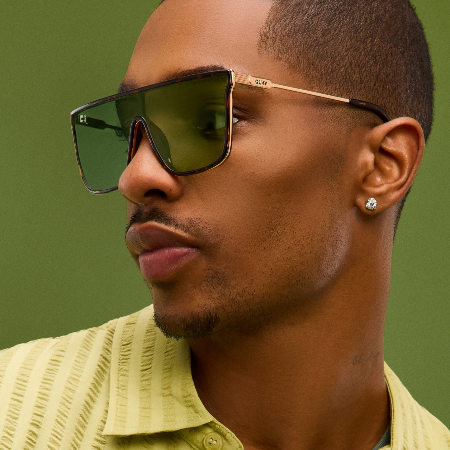 QUAY Nightfall Remixed Sunglasses - Dark Tort/Pistachio