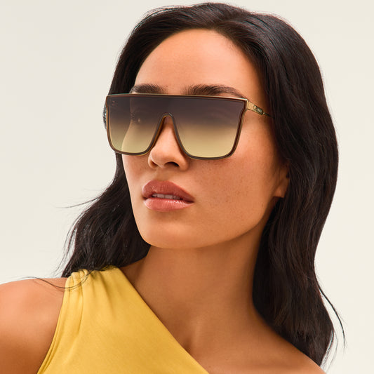 QUAY Nightfall Remixed Sunglasses - Dark Brown/Bronze Glow