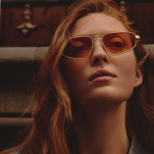 QUAY Pit Stop Sunglasses - Brushed Gold/Honey