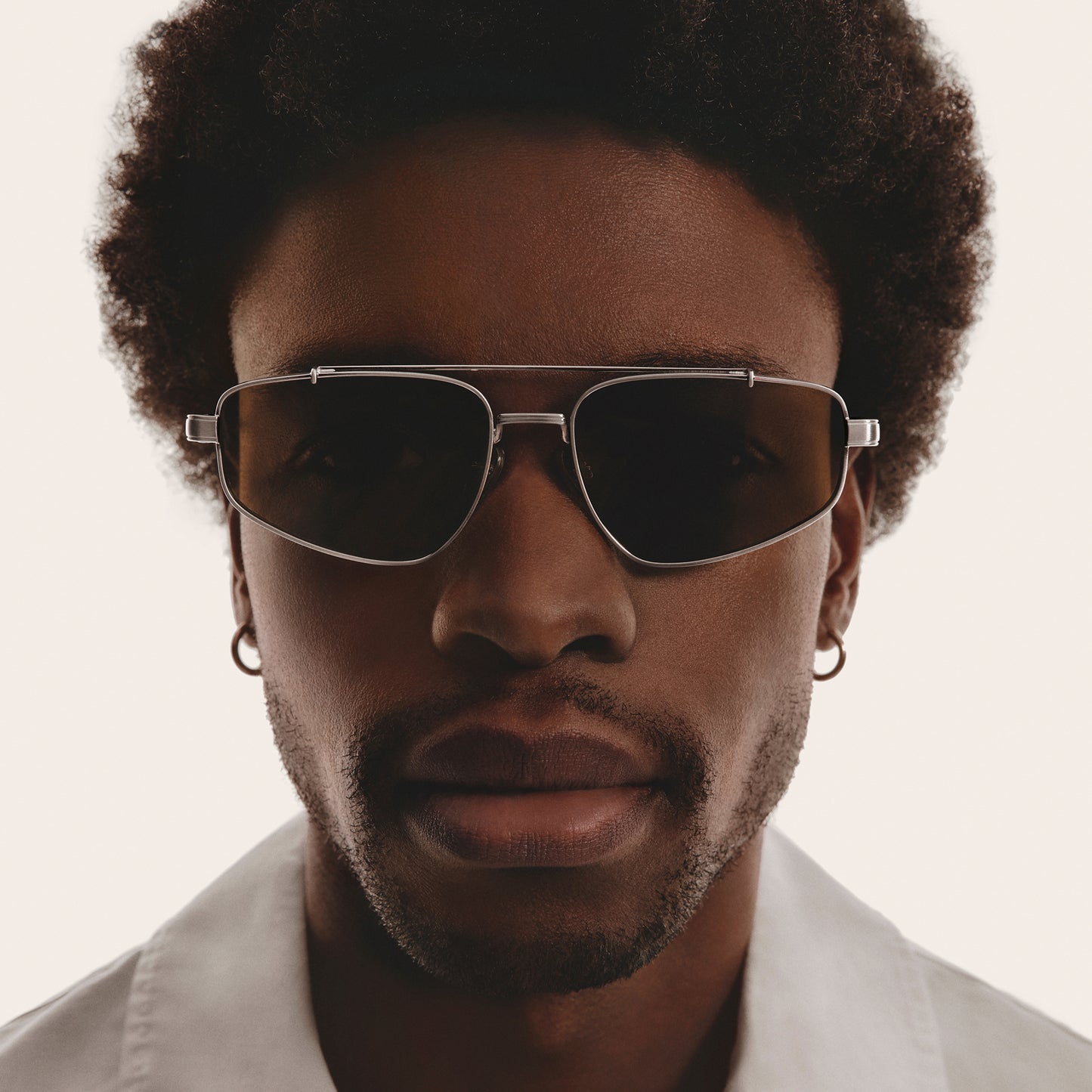 QUAY Pit Stop Sunglasses - Brushed Silver/Brown