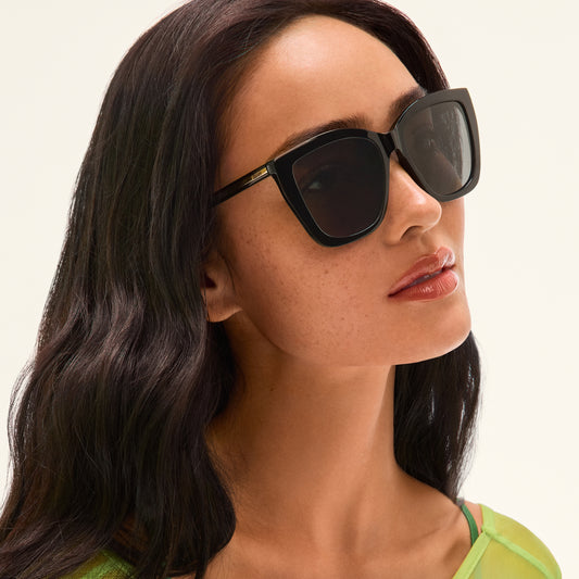 QUAY See Ya Sunglasses - Black/Smoke