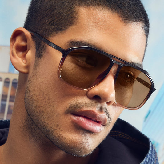 QUAY Studio Sesh Sunglasses - Sepia Ombre/Tan