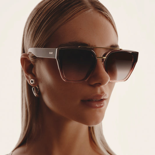 QUAY Sweet Talker Sunglasses - Chocolate Peony/Brown