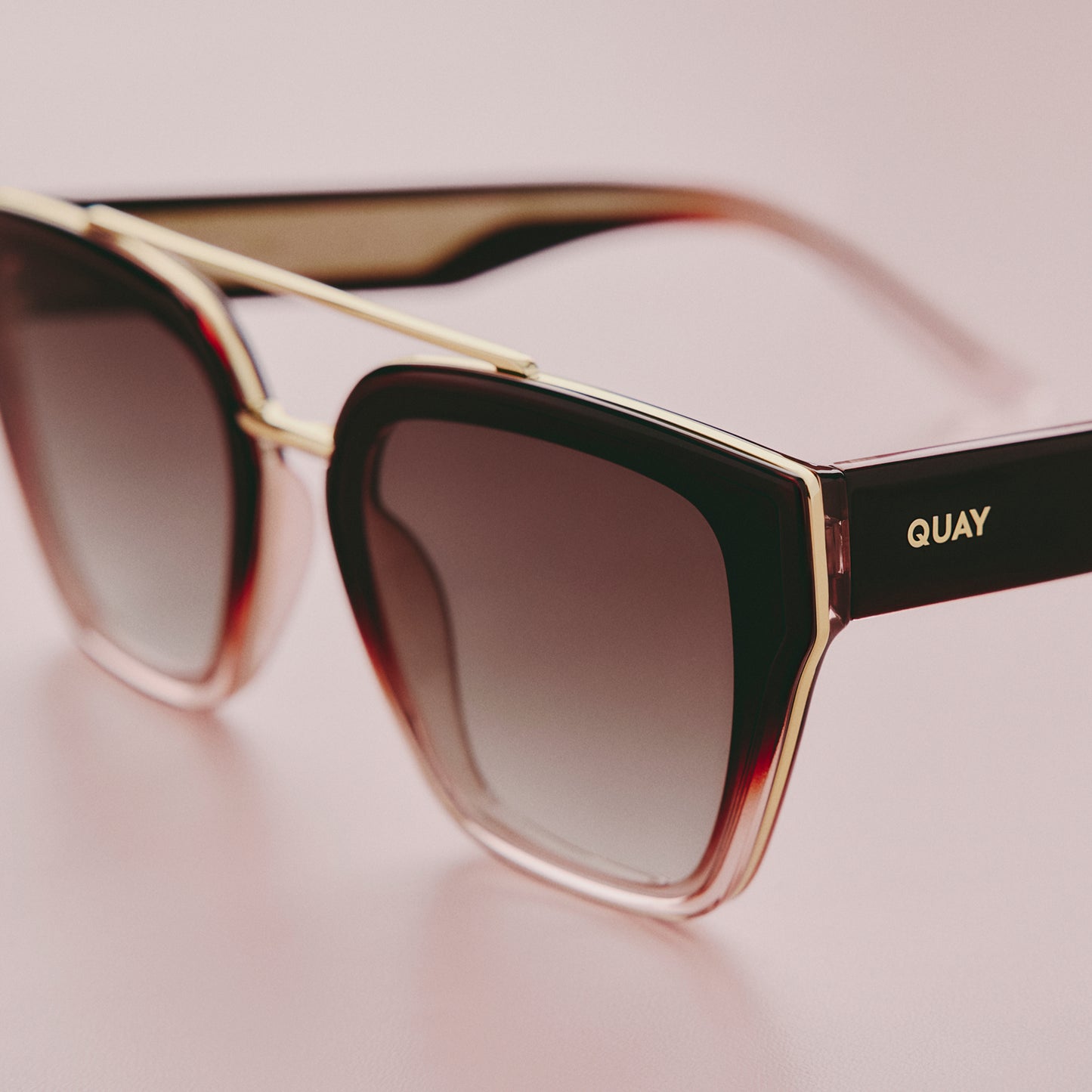 QUAY Sweet Talker Sunglasses - Chocolate Peony/Brown