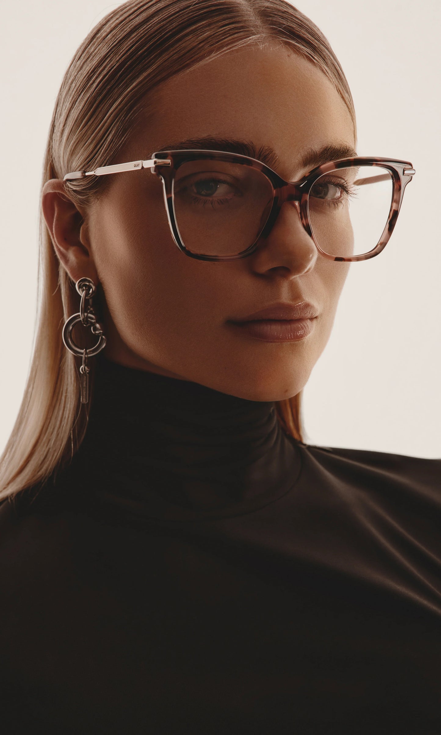 QUAY Tell All Optical Eyeglasses - Oat (Exclusively In-Store)