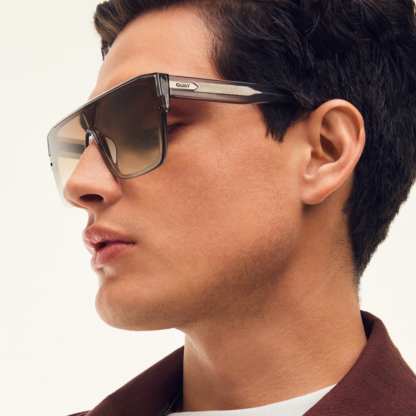 QUAY Tempo Sunglasses - Grey/Sepia