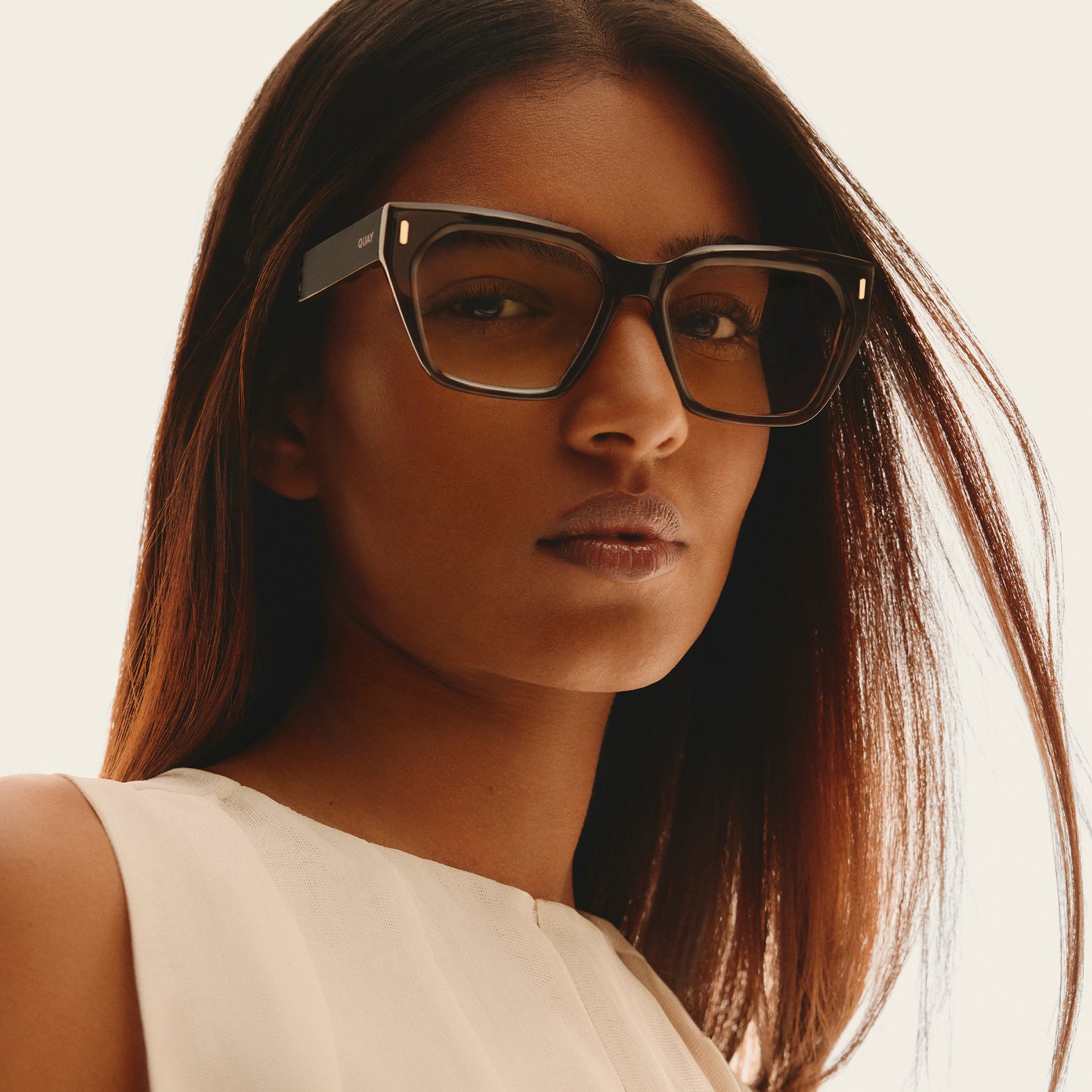 QUAY Tres Chic Optical Eyeglasses - Brown Plum (Exclusively In-Store)