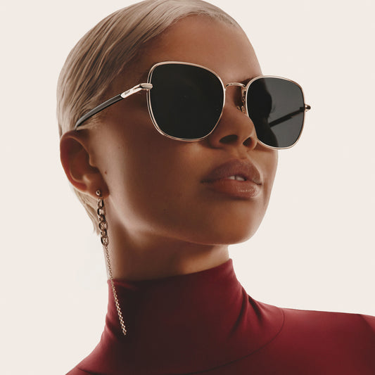 QUAY Uptown Sunglasses - Gold/Smoke