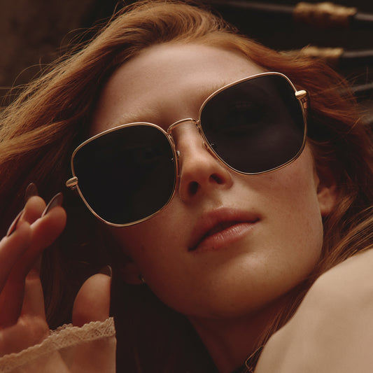QUAY Uptown Sunglasses - Black Gold/Smoke