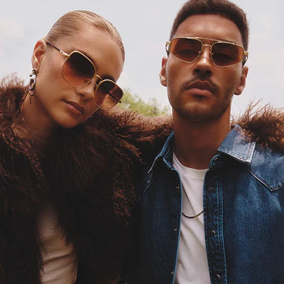 QUAY Uptown Sunglasses - Brushed Gold/Maple Honey