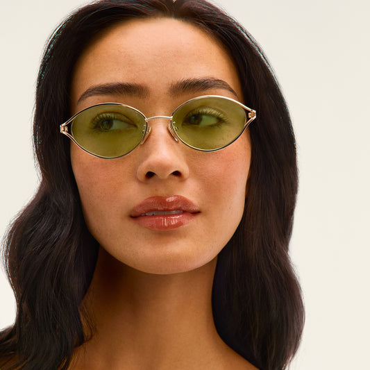 QUAY You Wish Sunglasses - Rose Gold/Pistachio