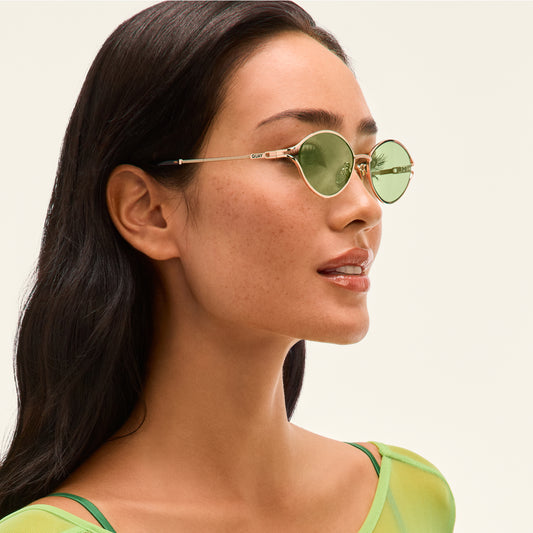 QUAY You Wish Sunglasses - Rose Gold/Pistachio