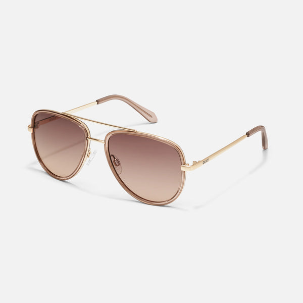 QUAY All In Medium Sunglasses - Doe/Brown Fawn