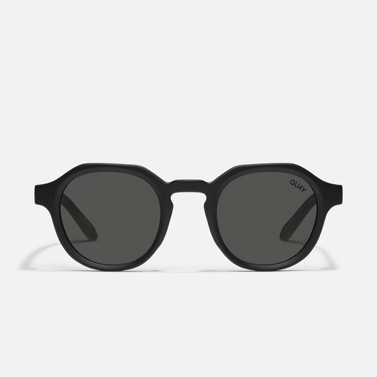 QUAY Another Round Sunglasses - Matte Black/Black Polarized