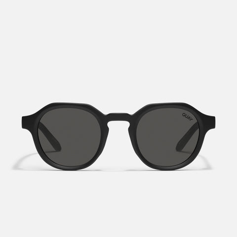 QUAY Another Round Sunglasses - Matte Black/Black Polarized