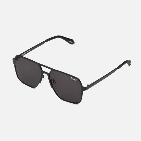 QUAY Backstage Pass Sunglasses - Matte Black/Black Polarized